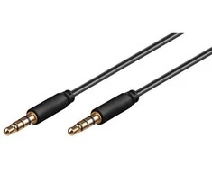 Kabelis MicroConnect 3,5 mm lizdas – 3,5 mm 0,5 m juoda lizdas (IPOD011)