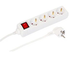 Maitinimo kabelis MicroConnect MC-GRU00415WS skirstytuvas 1,5 m 4 x elektros lizdai, skirti naudoti viduje, baltas