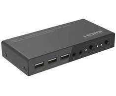 „MicroConnect“ AV signalo perdavimo sistema „Microconnect MC-HDMIKVM0201-4K Juodas KVM komutatorius