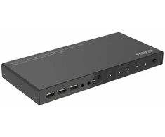 „MicroConnect“ AV signalo perdavimo sistema „Microconnect MC-HDMIKVM0401-4K Juodas KVM komutatorius