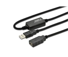 USB kabelis MicroConnect USB-A - USB-A 5 m Juodas (USB2.0AAF05A)