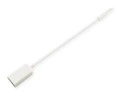 USB adapteris MicroConnect USB - lizdas 3,5 mm Baltas (AUDUSBFW)
