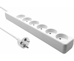 MicroConnect Microconnect MC-GRU0607DKW maitinimo kabelis 7 m 6 x lizdas jungiama į tinklą Inner Baltas