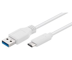 USB laidas MicroConnect USB-A - mikroUSB 0,5 m baltos (USB3.1CA05W)