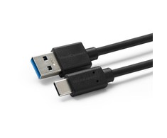 Kabelis USB MicroConnect USB-A - USB-C 0.5 m Juodas (USB3.2CA05)