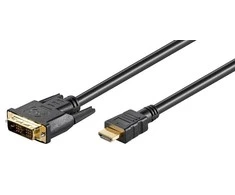Kabelis MicroConnect HDMI - DVI-D 1m juoda (HDM191811)