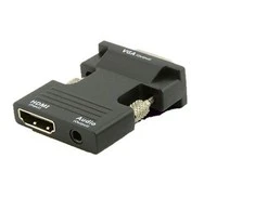 AV adapteris MicroConnect HDMI - D-Sub (VGA) + Jack 3,5 mm juodas (HDMIVGAAUDIOB)