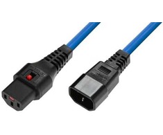Kabelis zasilający MicroConnect Microconnect MC-C13C14LOCK-1MB kabelis zasilające Mėlyna 1 m C13 panel C14 panel
