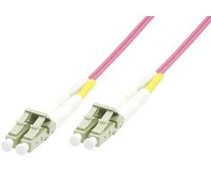 MicroConnect FIB440450P optinis kabelis 50m LC ST OM4 rožinis