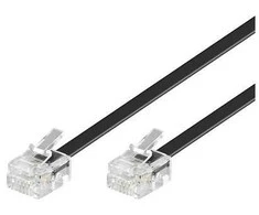 MicroConnect RJ-11 / RJ-11 (M / M) 2m Juoda (MK182)
