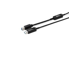 USB kabelis MicroConnect USB-A - USB-B 15 m juodas (MC-USB3.0AB15OP)