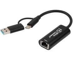 Adapteris USB MicroConnect MC-USBACNET2.5G USB-C - RJ-45 Juodas (MC-USBACNET2.5G)