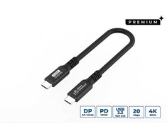 Kabelis USB MicroConnect USB-C - USB-C 0.15 m Juodas (Premium USB-C cable 0,15m)