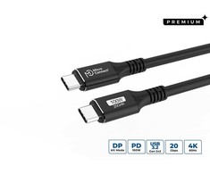 Kabelis USB MicroConnect USB-C - USB-C 0.15 m Juodas (Premium USB-C cable 0,15m)