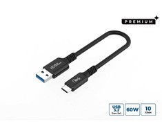 Kabelis USB MicroConnect USB-C - USB-A 0,15 m Juodas (Premium USB-C to USB-A kabelis)