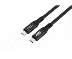 Kabelis USB MicroConnect USB-C - USB-C 0.5 m Juodas (USB4CC05-240W-80GBPS)