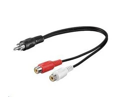 Kabelis MicroConnect RCA (Cinch) - RCA (Cinch) x2 0.2m juoda (AUDC02)