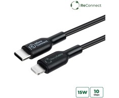 USB laidas MicroConnect USB-C - Lightning 1 m Juodas (ECO-USB3.1CL1*)