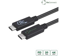 Kabelis USB MicroConnect USB-C - USB-C 1 m Juodas (ECO-USB3.2CC1*)