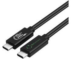 Kabelis USB MicroConnect USB-C - USB-C 0.5 m Juodas (ReConnect USB4 Gen 3x2 kabelis)