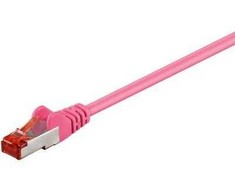 MicroConnect RJ-45/RJ-45 kat.6 S/FTP Rožinė 1m (SSTP601PI)
