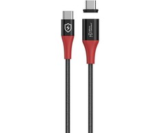 Kabelis USB MicroConnect USB-C - USB-C 1.5 m Juodai-raudona (Safe Charge Magnetic USB-C to)