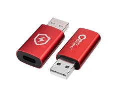 Adapteris USB MicroConnect USB-A - USB-C Raudona (Safe Charge USB-A to C Data)