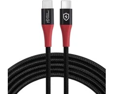 Kabelis USB MicroConnect USB-C - USB-C 1.5 m Juodai-raudona (Safe Charge USB-C to C Data)