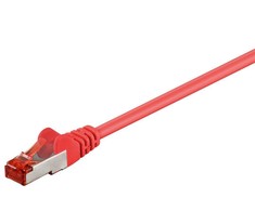 MicroConnect SSTP CAT6 50M Raudona LSZH