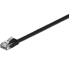 MicroConnect CAT6 UTP 0.25M Plokščia, juoda (V-UTP60025S-FLAT)