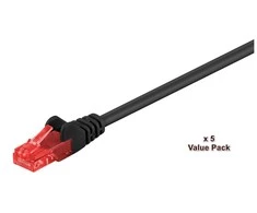 MicroConnect RJ-45 kt.6 U / UTP Juodas 10vnt. 15m (V-UTP615SVP)