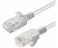 MicroConnect U/UTP CAT6A Slim 10M balta