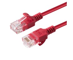 MicroConnect U/UTP CAT6A Slim 1M Raudona