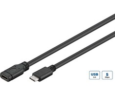 Kabelis USB MicroConnect USB-C - USB-C 0.5 m Juodas (USB-C 3.2 Gen 1 Extension)