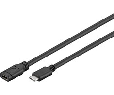 Kabelis USB MicroConnect USB-C - USB-C 0.5 m Juodas (USB-C 3.2 Gen 1 Extension)