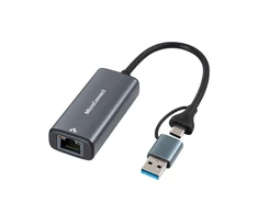 Adapteris USB MicroConnect MC-USBACNET2.5G USB-C - RJ-45 Juodas (MC-USBACNET2.5G)
