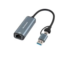 Adapteris USB MicroConnect MC-USBACNET1G USB-C - RJ-45 Juodas (MC-USBACNET1G)