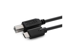 USB kabelis MicroConnect USB-C - USB-B 1,8 m juodas (USB3.1C2B2)