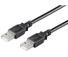 Kabelis USB MicroConnect USB-A - USB-A 1 m Juodas (USBAA1B)