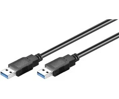 USB kabelis MicroConnect USB-A - USB-A 2 m Juodas (USB3.0AA2B)