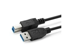 USB kabelis MicroConnect USB-A - USB-B 1 m Juodas (USB3.0AB1B)