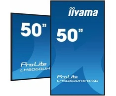 Monitorius „IIYAMA LH5060UHS-B1AG“ 50 colių 3840x2160 UHD IPS panelė „Haze 25perc 500cd/m2“ horizontaliai ir vertikaliai garsiakalbiai 2 x 10 W 3 x HDMI USB 2.0