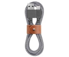 „Native Union Belt Cable XL“ – USB-C laidas – „Lightning“, 3 m (zebras)