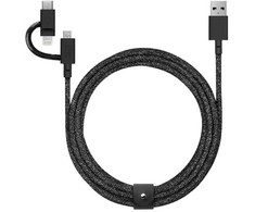 Native Union Belt Cable Universal (USB-A – USB-C, Micro USB, Lightning) 2m, cosmos