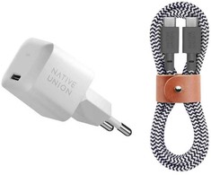Įkroviklis Native Union Native Union 30W USB-C Fast GaN Charger Baltas + USB-C Cable Zeb.