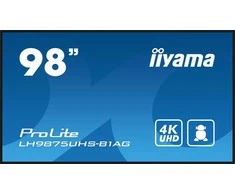 Monitorius Iiyama 98" 3840x2160, UHD IPS panel, Haze 25%, 500cd/m²,Speakers 2x16W, Multiple Inputs :DVI-I VGA, HDMI 3x, DP-out, USB 2.0x2, WiFi, LAN, Media Player, RS232C, iiSignage2 (CMS/DMS), E-Share, Android 11 OS, OPS PC-SLOT