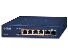 Šakotuvas Planet 4-Port 10/100TX 802.3at POE + 2-Port 10/100TX Desktop