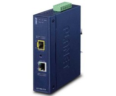 PLANET Industrial 1-Port tinklo medijos keitiklis Vidinis Mėlyna