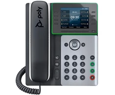 Plantronics Poly Edge E300 Ip Phone Juodas, Sidabrinis 8 Lines Lcd