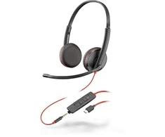 Hewlett Packard (HP) HP „Poly Blackwire 3225“ stereo USB-C ausinės + 3,5 mm kištukas + USB-C/A adapteris (didmeninė prekyba) (209747-201/209751-201)